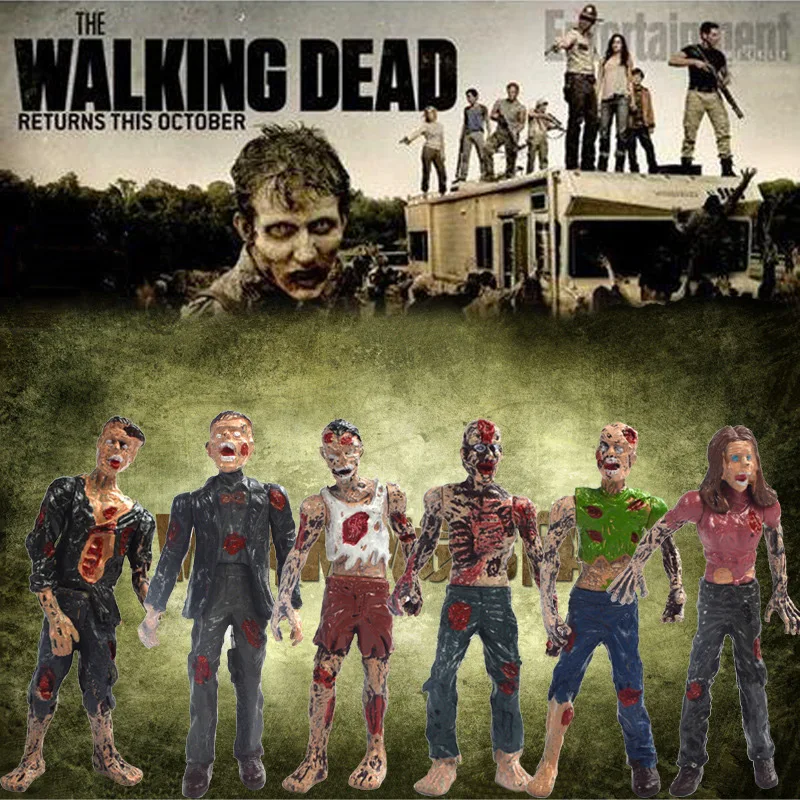 Экшн фигурки зомби Ходячие мертвецы игрушки статическая модель подвижных