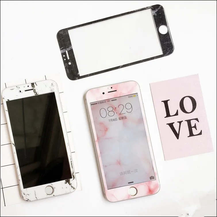 Marble Grain Shatter Proof Tempered Glass Film Front Screen Protector Decal for iphone6/6s Plus Body Protection | Мобильные телефоны