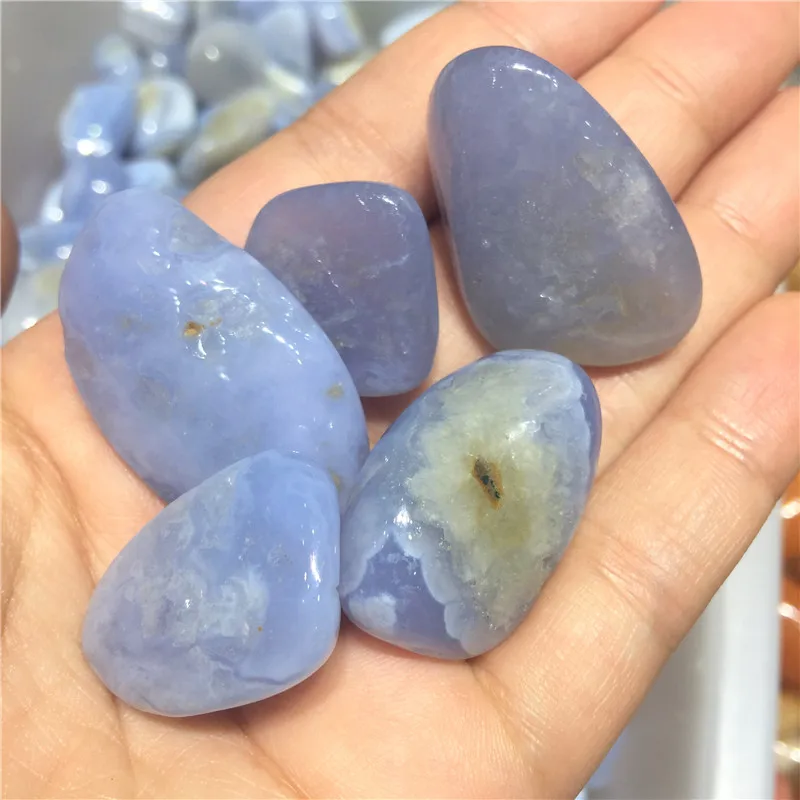 100 г натуральный агат камень полированный голубой кружевной Агат камни для