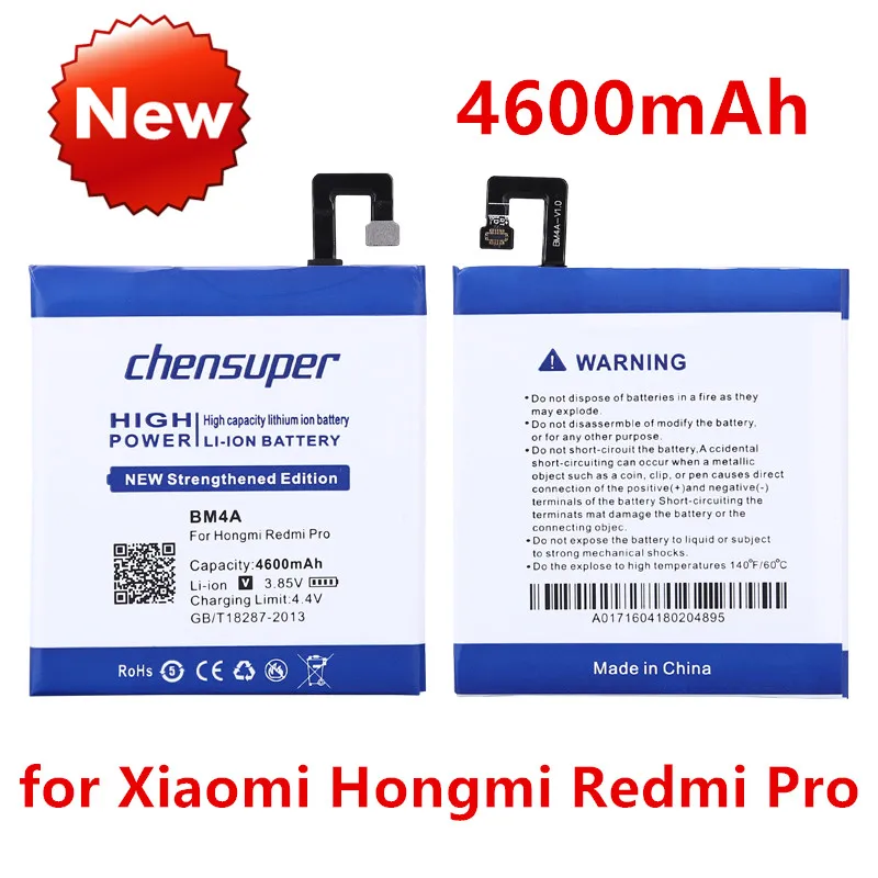 Новый аккумулятор 4600 мАч BM4A для Xiaomi Hongmi Redmi Pro Аккумулятор + | Мобильные телефоны и