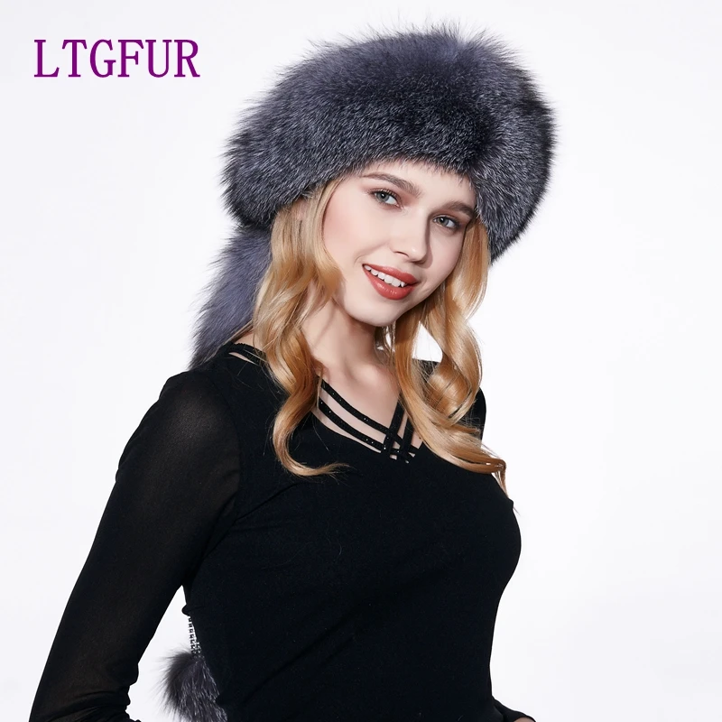 Новинка 2017 импортируется весь с лисьим мехом меховые шапки для женщин зима мех