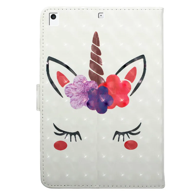 Кожаные чехлы Wekays для Apple Ipad Air 2 6 A1566 A1567 с мультяшным единорогом Чехол Ipad6 чехол