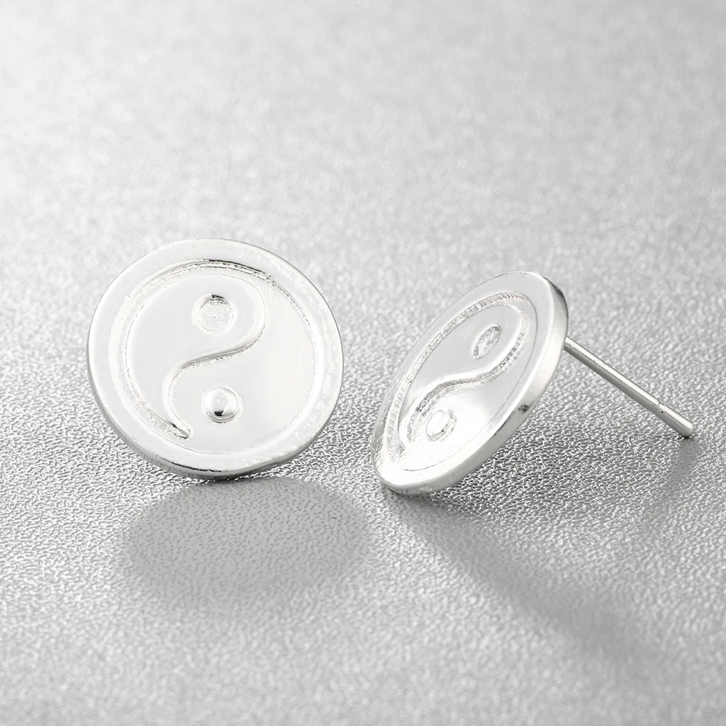 Cxwind Yin Yang серьги в виде символов гвоздики для ушей с волшебным знаком дзен Taoist