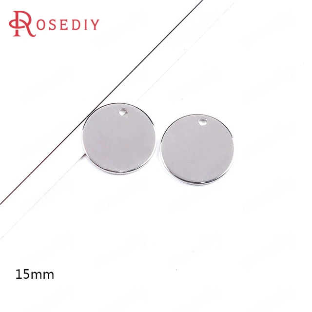 Круглые дисковые торцы из латуни золотого цвета для самостоятельного