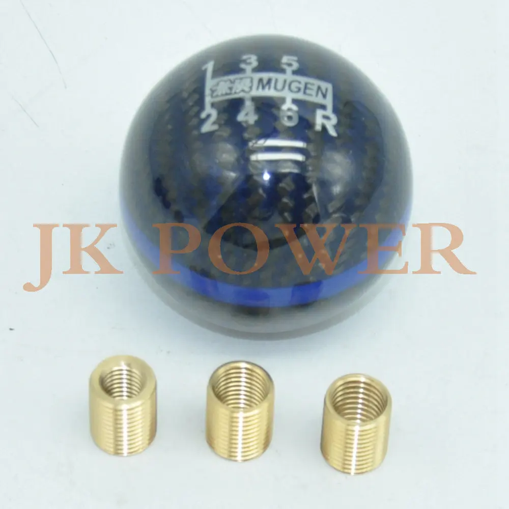 Blue and black 6s Универсальный 6 скоростей 5 скоростей красный черный синий углеродное волокно ручка переключения передач MT сферическое кольцо ручка переключения передач - Название цвета: Blue and black 6s