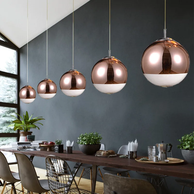 Барная лампа кухонный остров подвесной светильник для спальни Бронзовое стекло