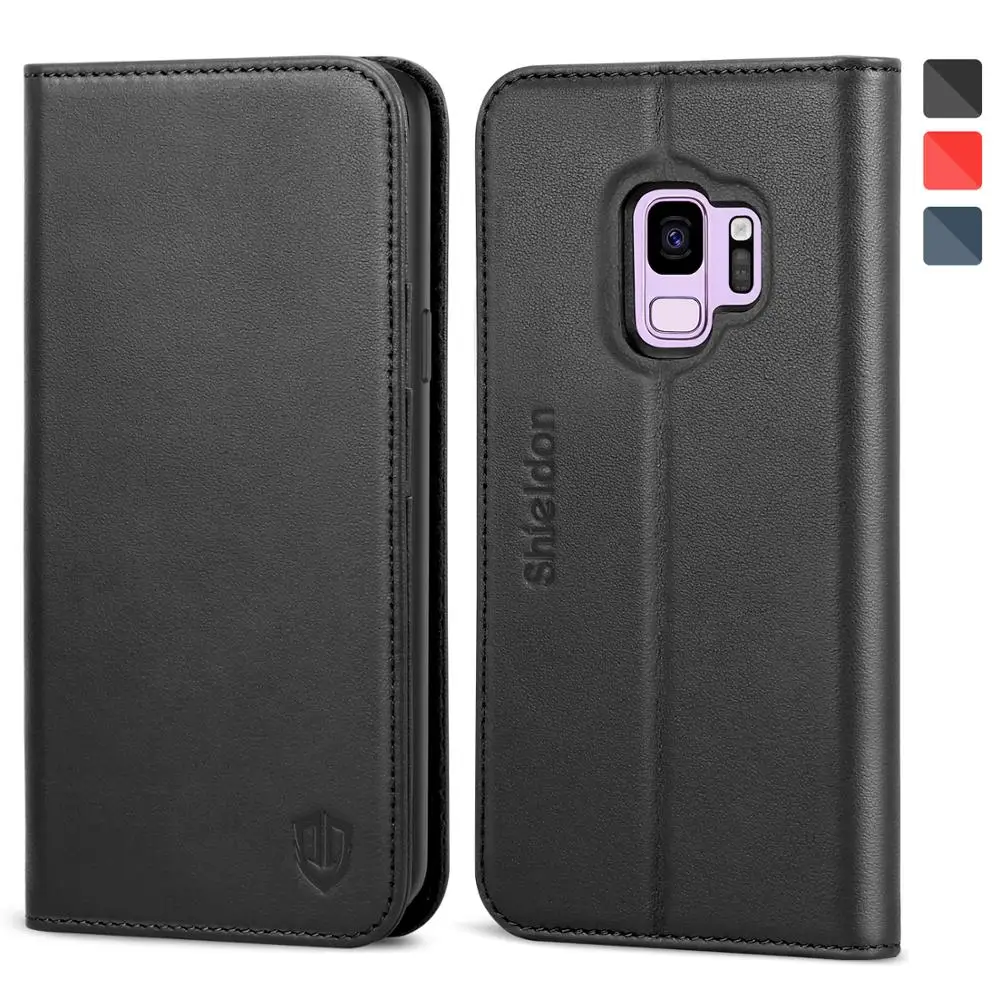 Чехол бумажник SHIELDON для Galaxy S9 чехол папка Обложка функция подставки с