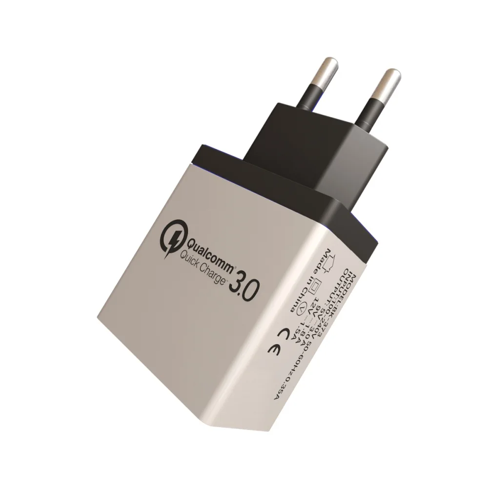 black Plug 3 Порты и разъёмы USB Зарядное устройство 27 Вт для Xiaomi iPhone huawei 5V 5.5A QC 3,0 адаптер зарядного устройства EU зарядное мобильного телефона Зарядное устройство - Тип штекера: black Plug