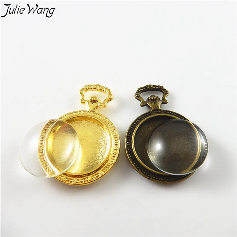 Julie Wang 4 комплекта золотистого бронзового кабошона металлическое основание