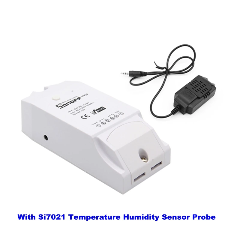 SONOFF TH10 DIY 10A 2200 Вт умный дом Wi Fi Беспроводной датчик температуры и влажности