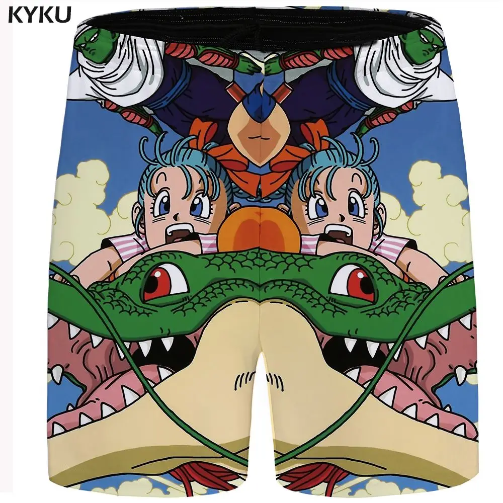 Mens Shorts 17 KYKU Dragon Ball короткие мужчины забавные повседневные шорты Гоку 3d короткие Гавайи пляжные шорты желтый мужские шорты лето большой размер - Цвет: Mens Shorts 17