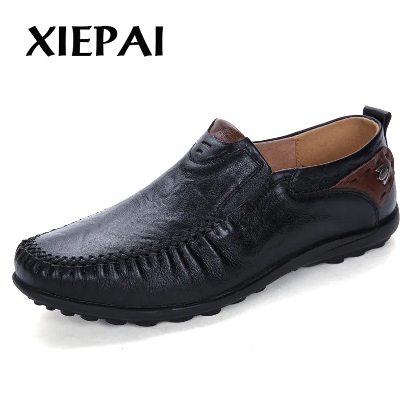 2019 2 Styles Spring Summer Footwear Men Leather Casual Shoes Big Size 39-47 Brand Fashion Man Slip-on Loafers Moccasins | Обувь