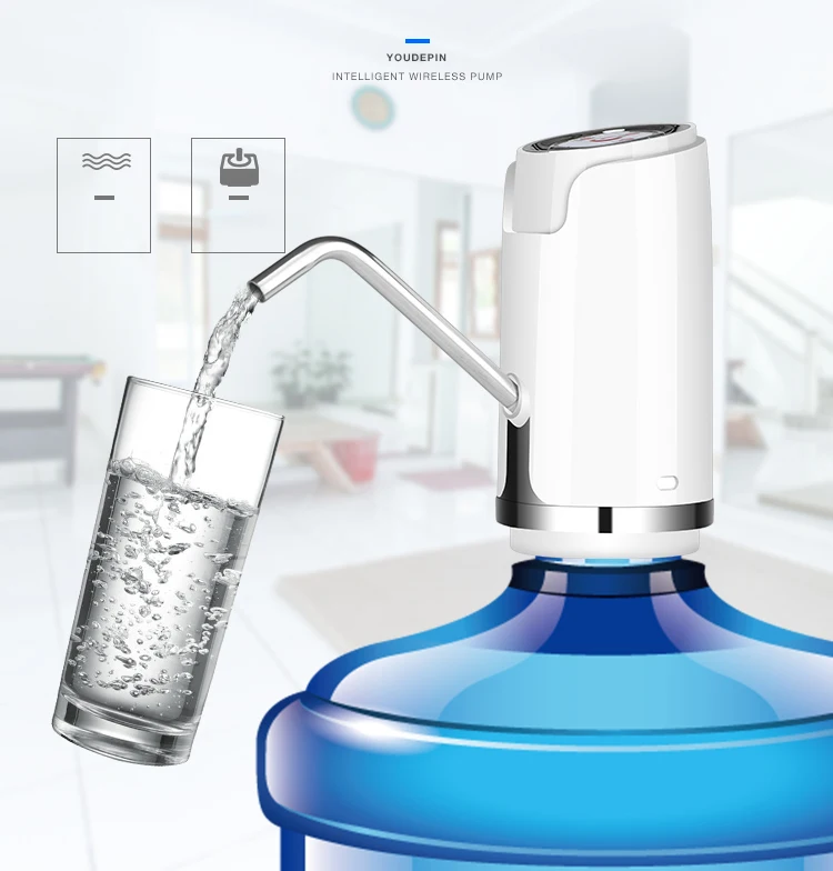 Kbxstart Электрический диспенсер для бутилированной воды, насос, беспроводной USB бутылка для питьевой воды, всасывающий мини диспенсер, Электрический диспенсер