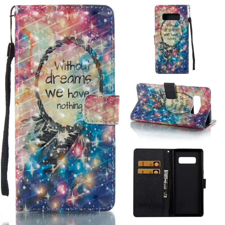 2017 новейший 3D роскошный Флип Магнитный кошелек кожаный чехол с держателем карты