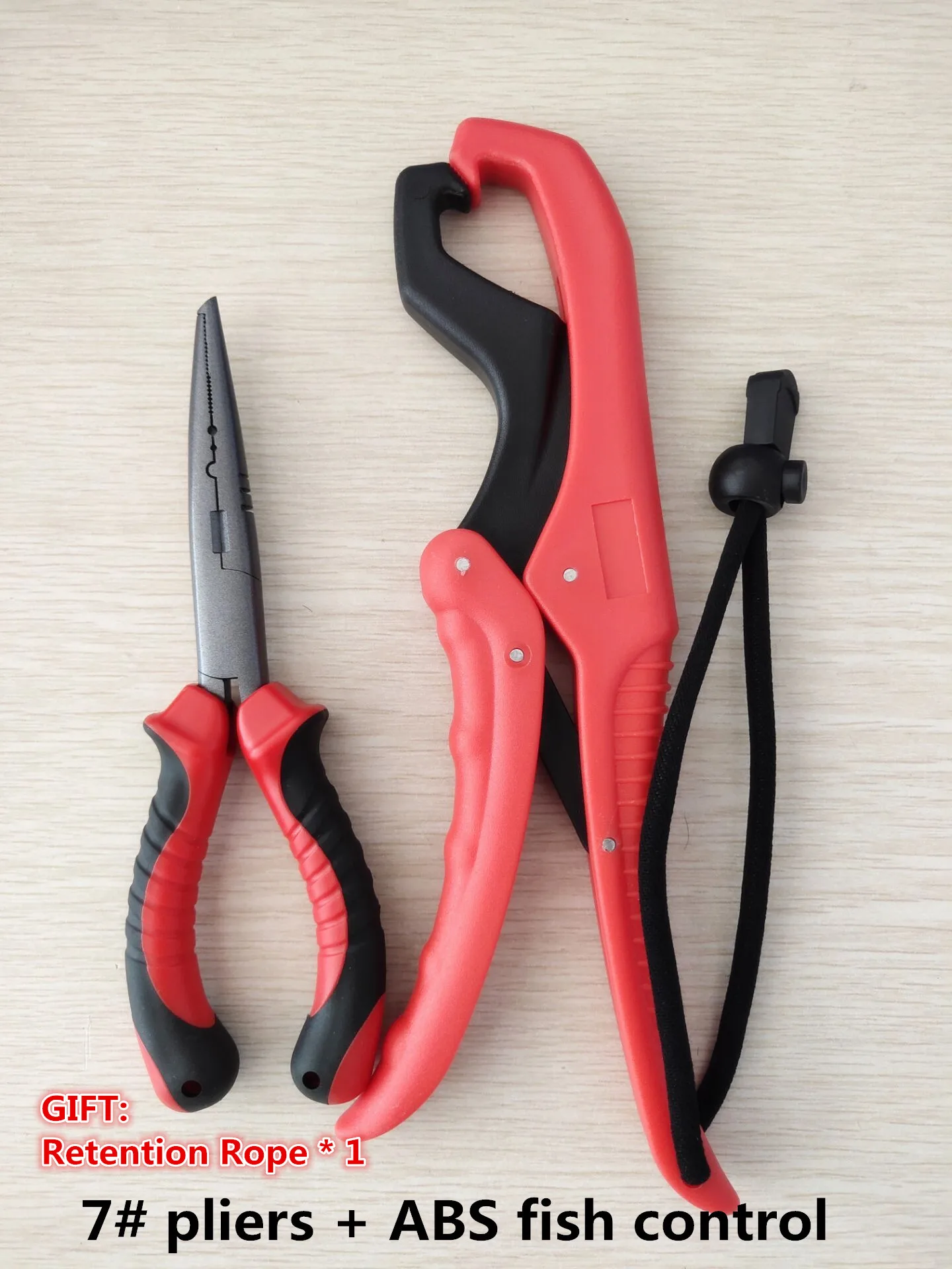 size 7 and grip ILURE портативный ABS рыболовный захват из высокоуглеродистой стали рыболовные плоскогубцы приманка крючок для удаления лески резак ножницы выдвижной трос комбо - Цвет: size 7 and grip