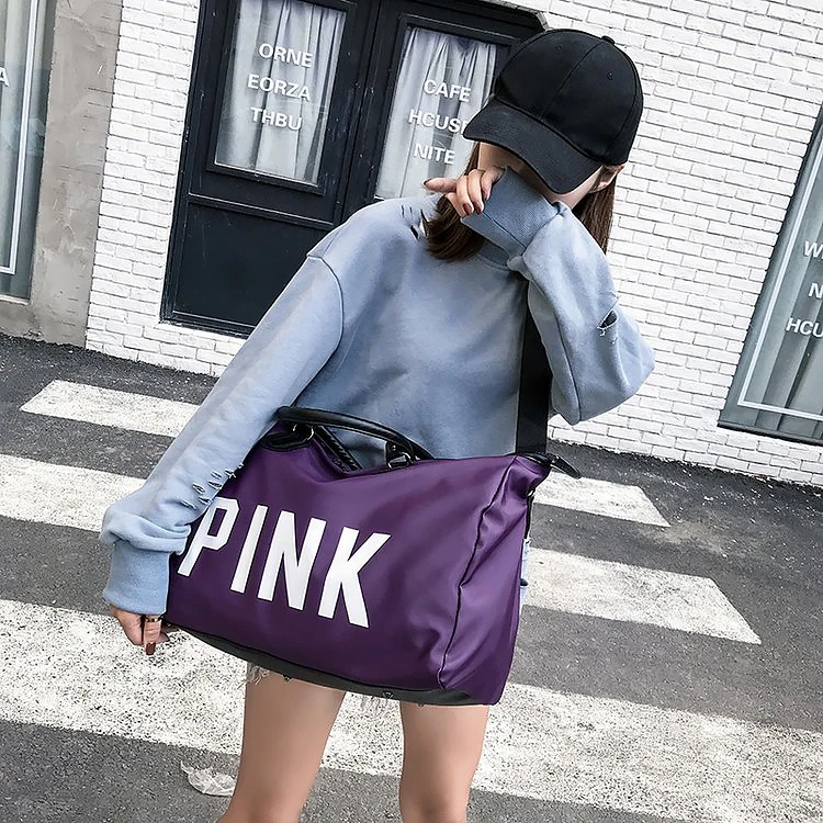 WOBAG Мужская черная Дорожная сумка, модная розовая сумка на плечо с блестками, женская сумка, женская переносная сумка на выходные, водонепроницаемая сумка для стирки