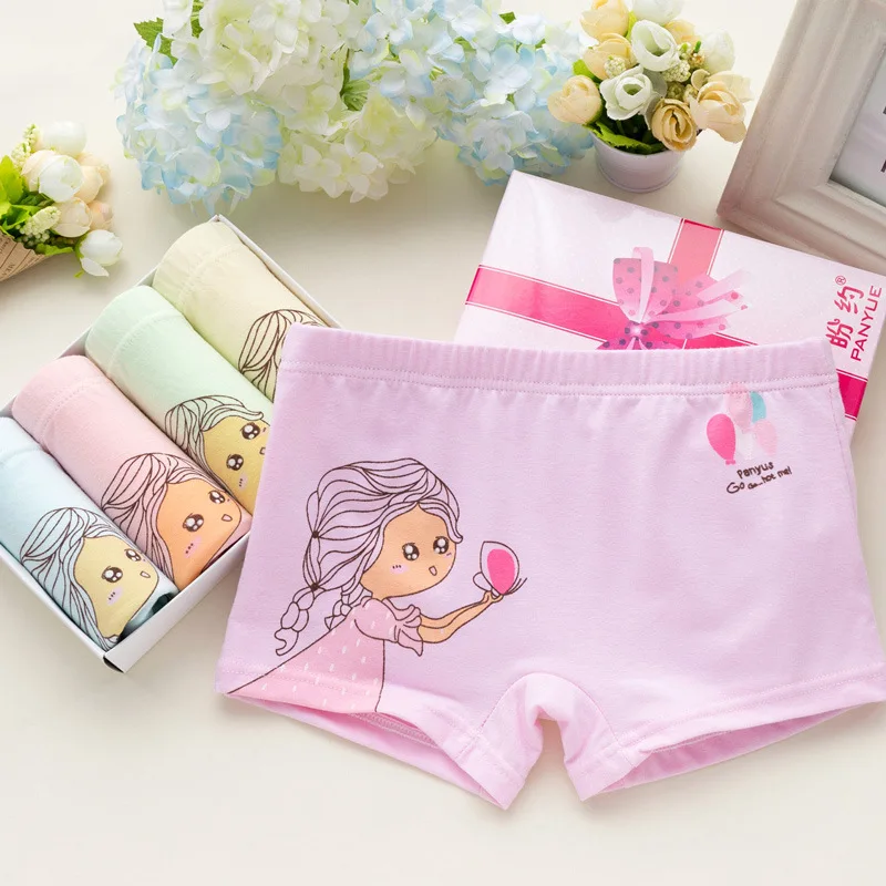 Хлопок От 3 до 9 лет трусики для маленьких девочек мультфильм дети Нижнее Бельё
