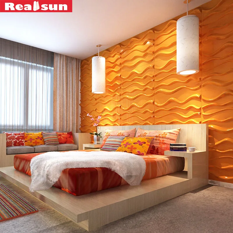 Декоративные 3D панели для стен влагостойкие рельефные спальни 50*50 см