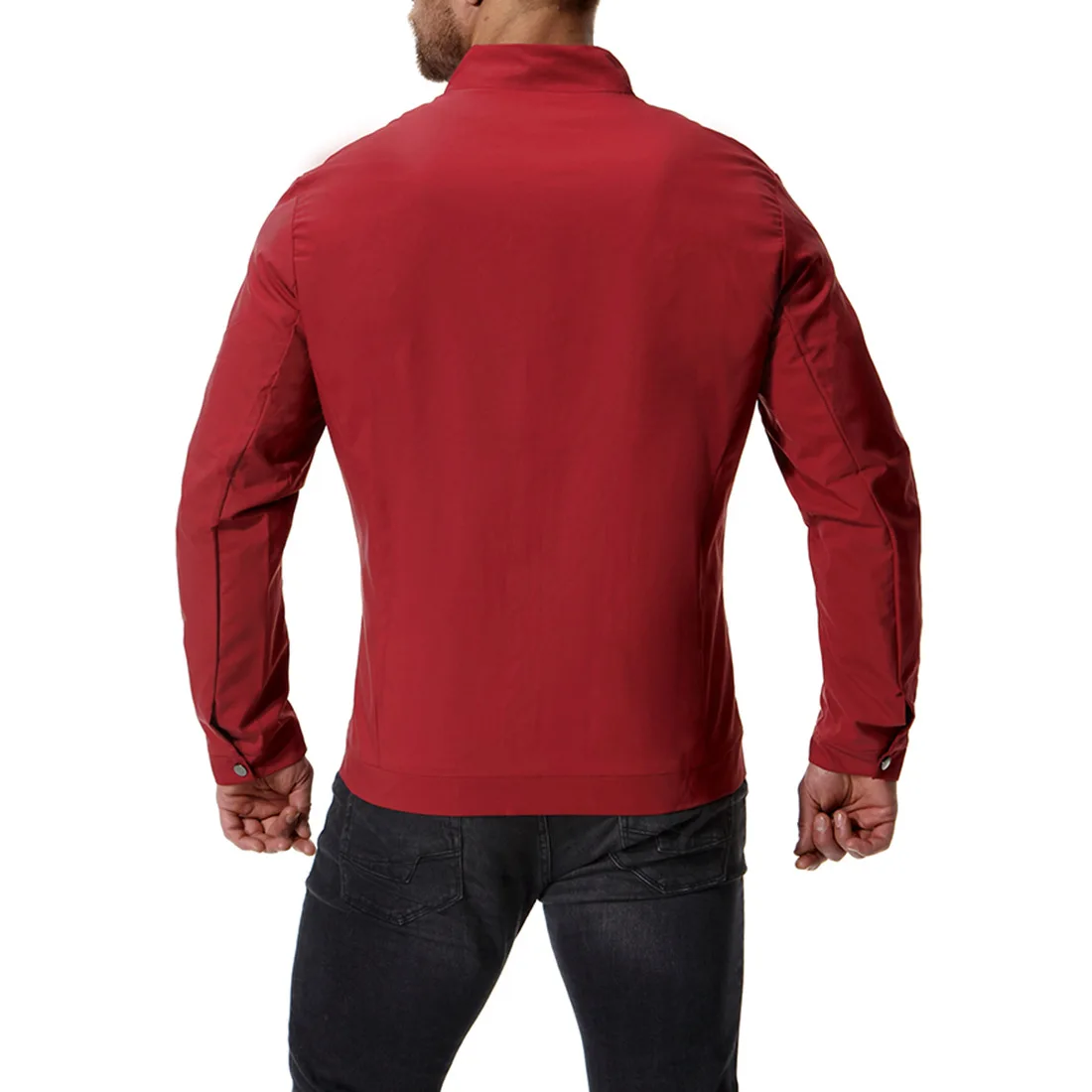 2019 Новая Осенняя Повседневная однотонная Куртка мужская черная куртка со