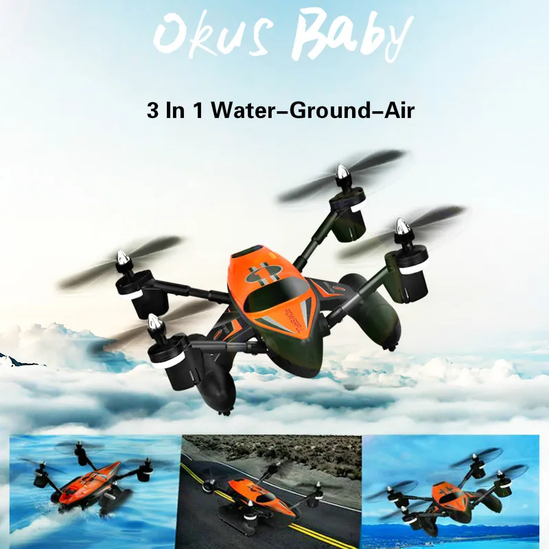 2019 совершенно новый Радиоуправляемый Дрон Air Land Sea Mode 3 в 1 водонепроницаемый