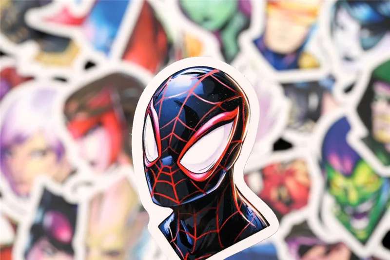 50 шт. супер наклейки герои наклейки Marvel персонажи фильмов наклейки для скейтборда мотоцикла багажа ноутбука мультфильм наклейки Наборы
