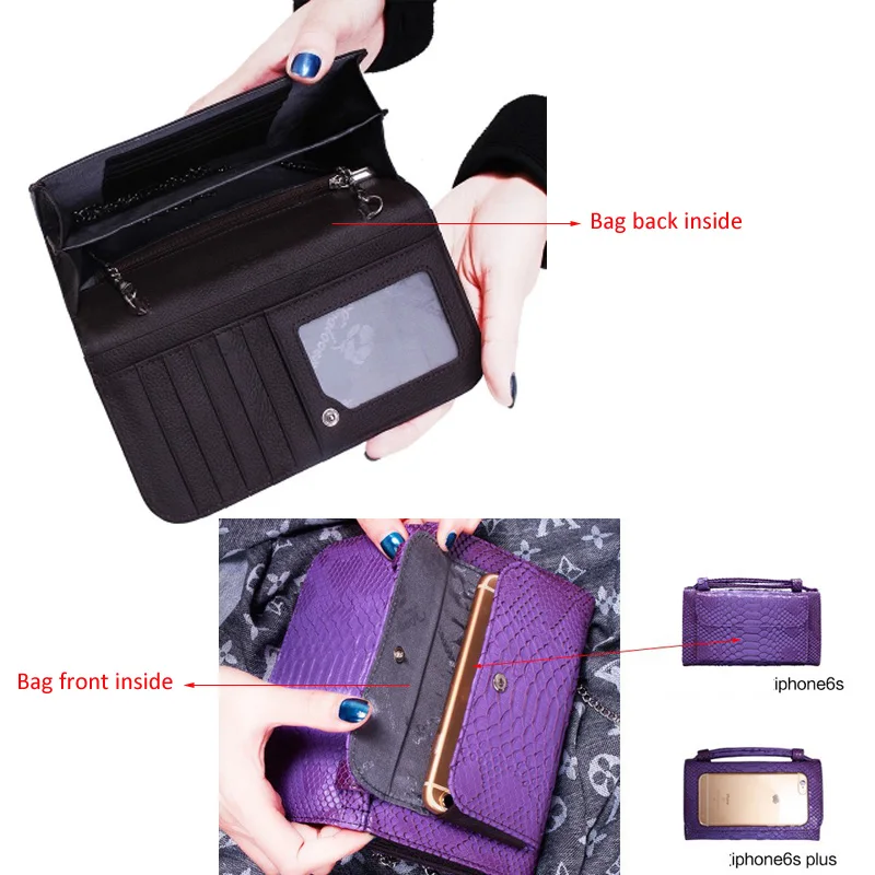 Модный Фиолетовый клатч из кожи питона XMESSUN сумки через плечо для женщин 2021