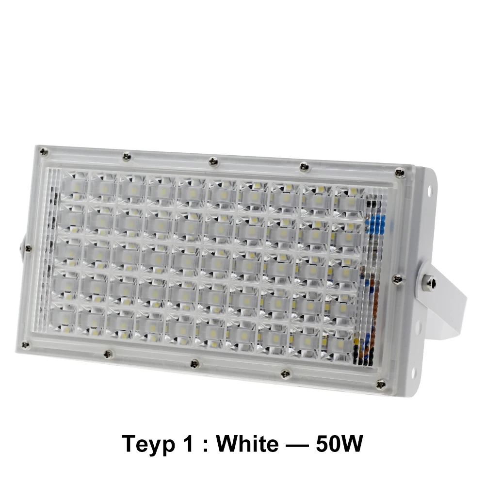 Diamonds White Светодиодный прожектор светильник 50W 220V IP65 Водонепроницаемый открытый светодиодный Светодиодный уличный прожектор лампа сада квадратные потолочные светильник - Испускаемый цвет: Diamonds White