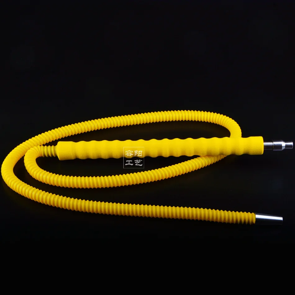 1Pcs Hot Arabian Hookah Hose Plastic High-grade Metal Aluminum Handle Accessories Chicha Pipe Smoking 1.8m Long |