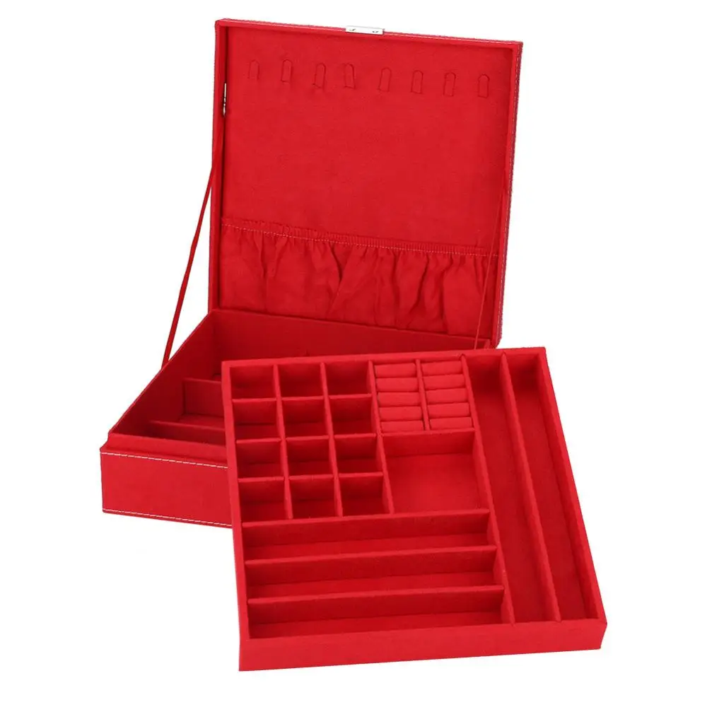 3 цвета двухслойные ювелирные изделия серьги кольца браслет ожерелье коробка