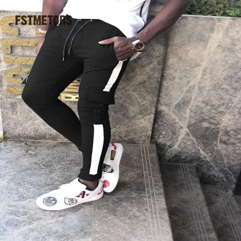 2018 мужские брюки модные хип хоп закрывающие палочки карманные повседневные