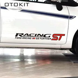 1 пара 50x8 см ST гоночный двигатель Спорт GO дополнительные автомобильные наклейки s дверные наклейки для FORD FOCUS 2 Focus 3 Mondeo Fiesta Kuga MK2 MK3 MK4