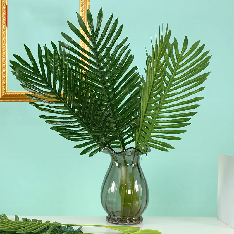 Искусственные пластиковые листья зеленые растения искусственная пальма зелень