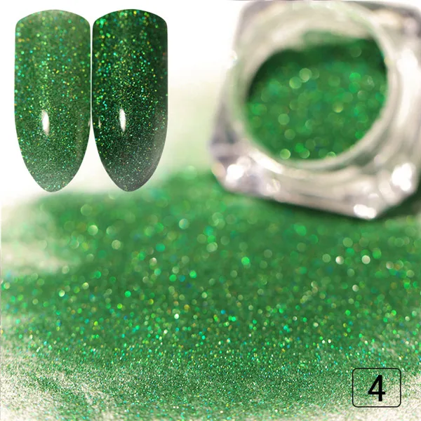Pattern 12 Голографический блестящий для ногтей порошок Блестящий голографический акриловый дизайн ногтей Блеск Мерцающий пыль хром пигмент Маникюр украшения для ногтей - Цвет: Pattern 12
