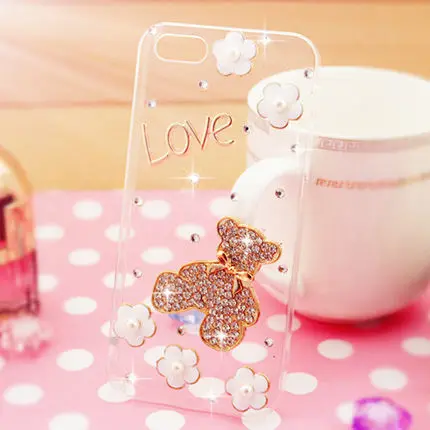 LaMaDiaa Luxury Diamond Bling Rhinestone Phone Case For iphone 11 12 13 Pro MAX 8 7 6 6S Plus X XR XS Soft Transparent | Мобильные
