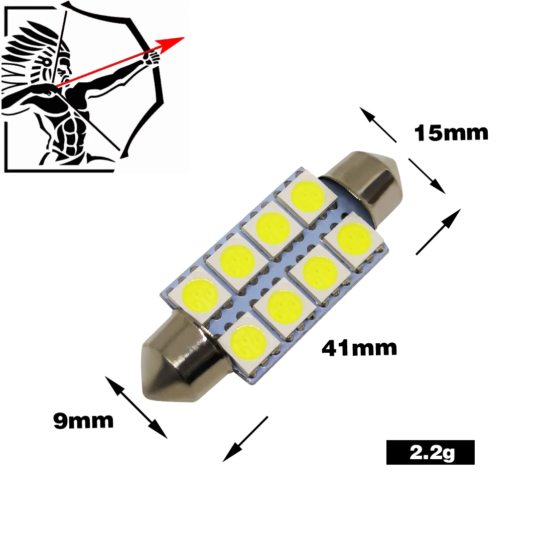 4 шт. идеальный светодиодный автомобильный фестонный 31 мм 41 5050 8SMD 12V C5W