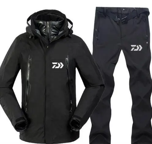 Бренд Daiwa комплекты одежды для рыбалки Мужские дышащие набор спортивной одежды для пешего туризма ветрозащитная Dawa новая одежда куртка для рыбалки и брюки - Цвет: 07