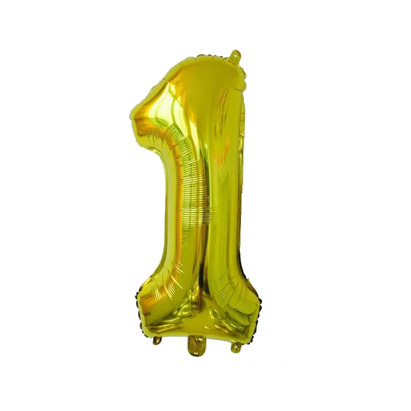 32 inch Gold Number Foil Balloon Digit Helium Ballons Wedding Birthday Decoration Air Kids Party Favor Supplies | Дом и сад