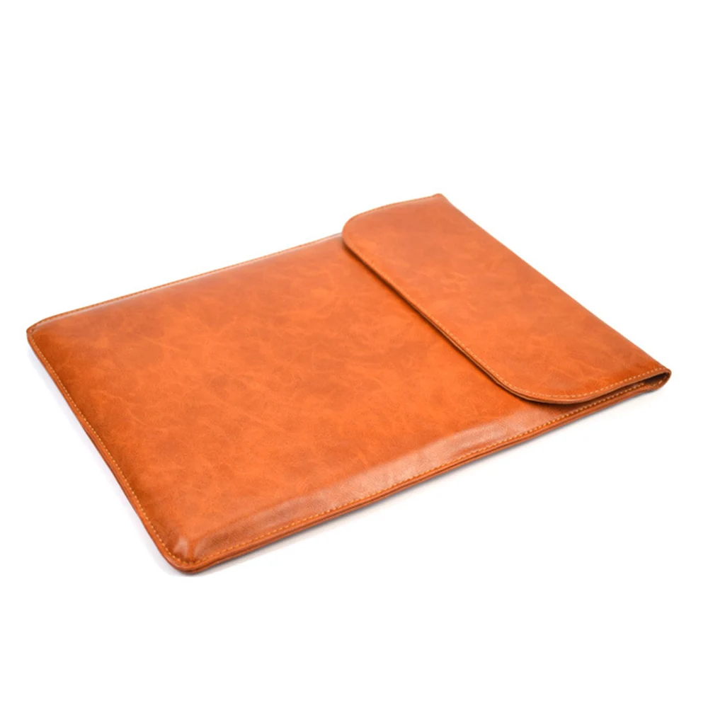 Brown Универсальная сумка для ноутбука из искусственной кожи для Macbook air 11 pro 13, чехол для ноутбука, сумка для ноутбука, сумка для компьютера, чехол ярких цветов - Цвет: Brown