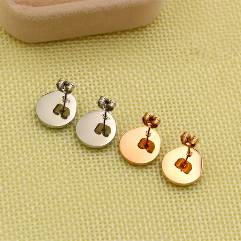 Классические роскошные римские цифры круглый и круг серьгу черный В виде ракушки