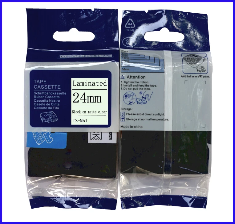 LEDEOU для Brother Tze M51 18 мм Tz m51 Tzm51 P touch принтер печати этикеток лента 24 Ptouch этикетки