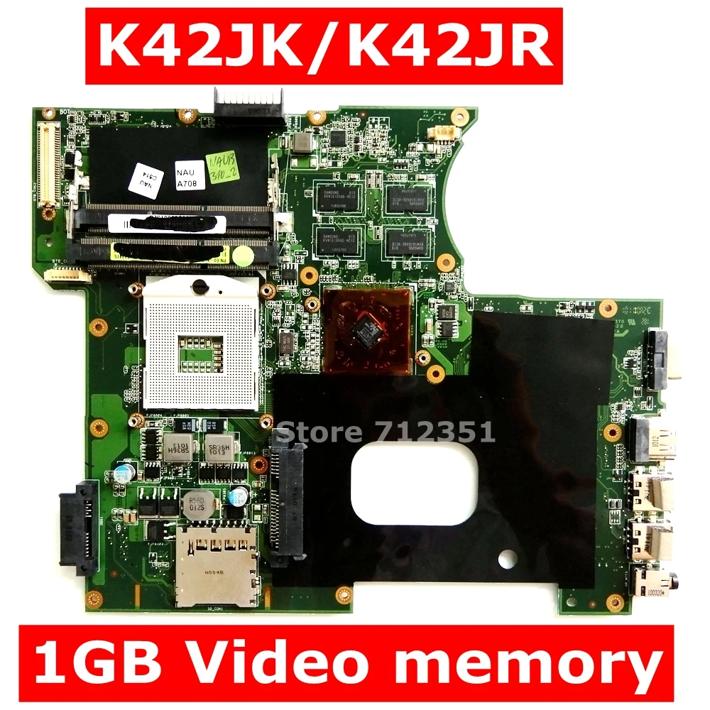 K42JK 1GB видео Материнская плата asus A42J X42J K42JR K42J материнская для ноутбука Тест 100%