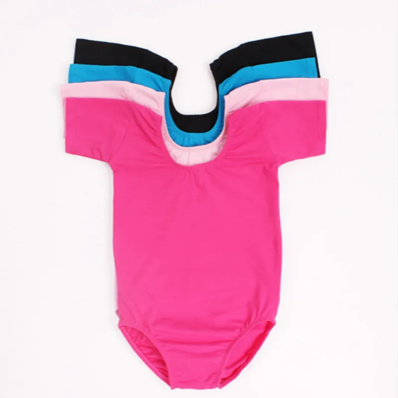 Гимнастический трико с короткими рукавами для девочек Детский балетный костюм