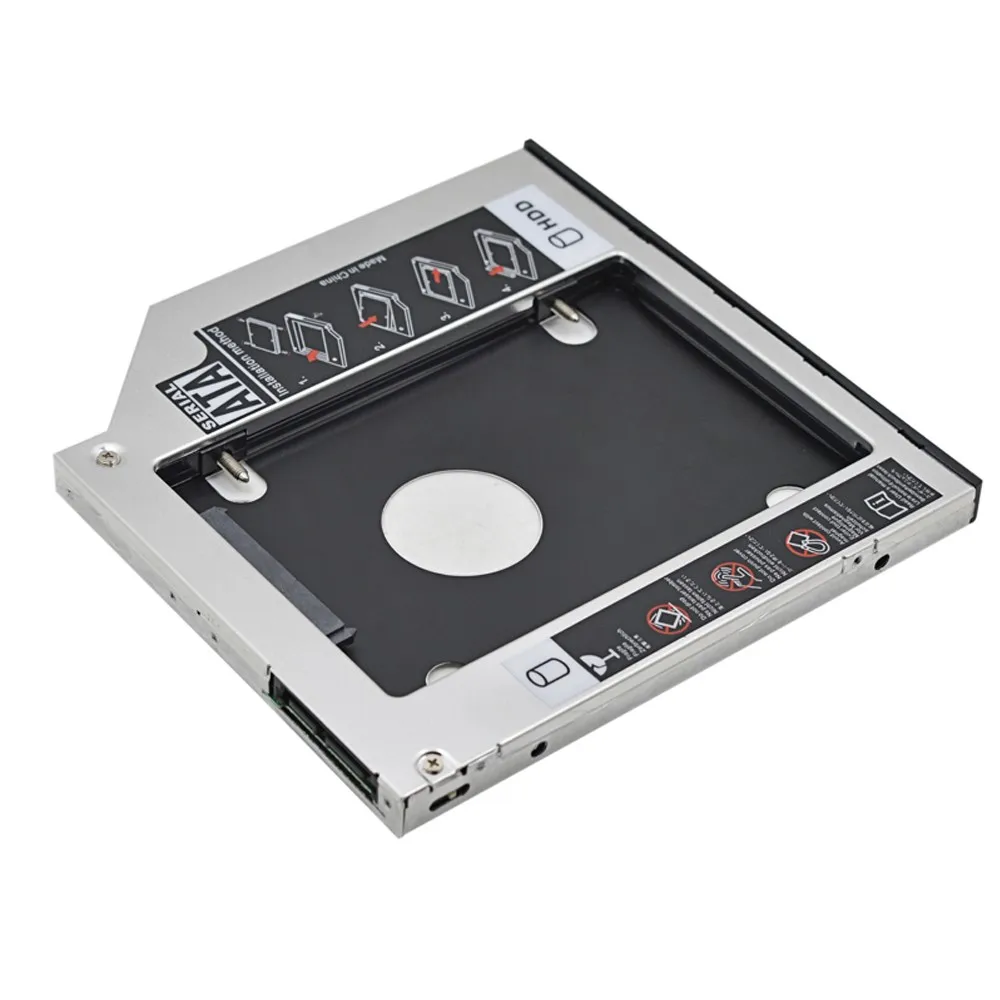 Для ноутбука ODD CD DVD rom Оптический отсек Универсальный алюминиевый 2nd HDD Caddy 9,5 мм SATA 3,0 2," SSD корпус HDD корпус