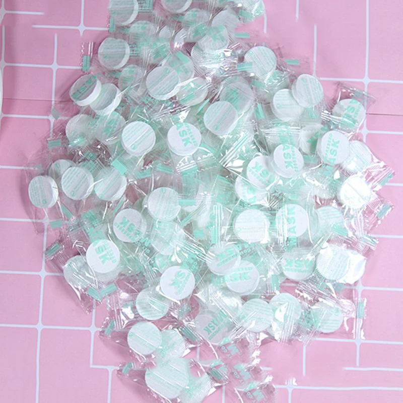 100 шт./компл. Женская хлопковая сжатая маска для лица девочек одноразовые