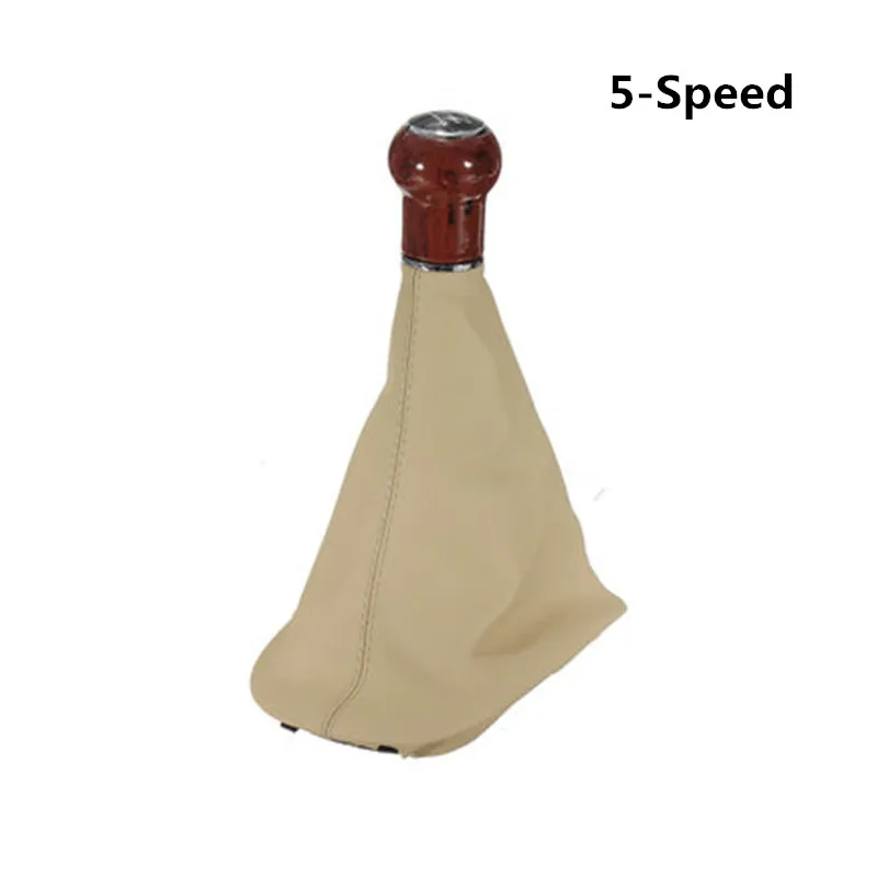 Beige 5 скоростей MT ручка переключения передач для Volkswagen VW Passat B5 B5.5 98-04 рычаг переключения передач с кожаным чехлом - Название цвета: Beige