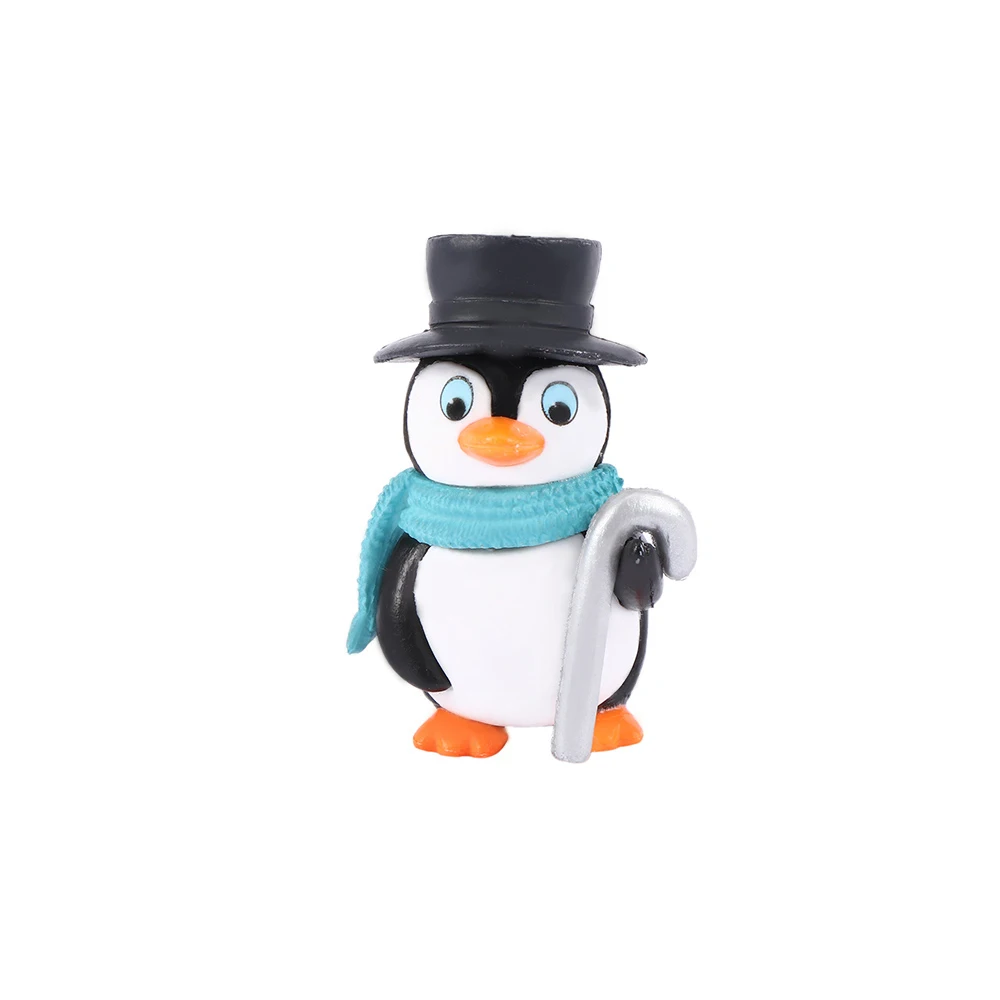 DIY ремесла мини зимний Пингвин миниатюрная фигурка рождественские фигурки для