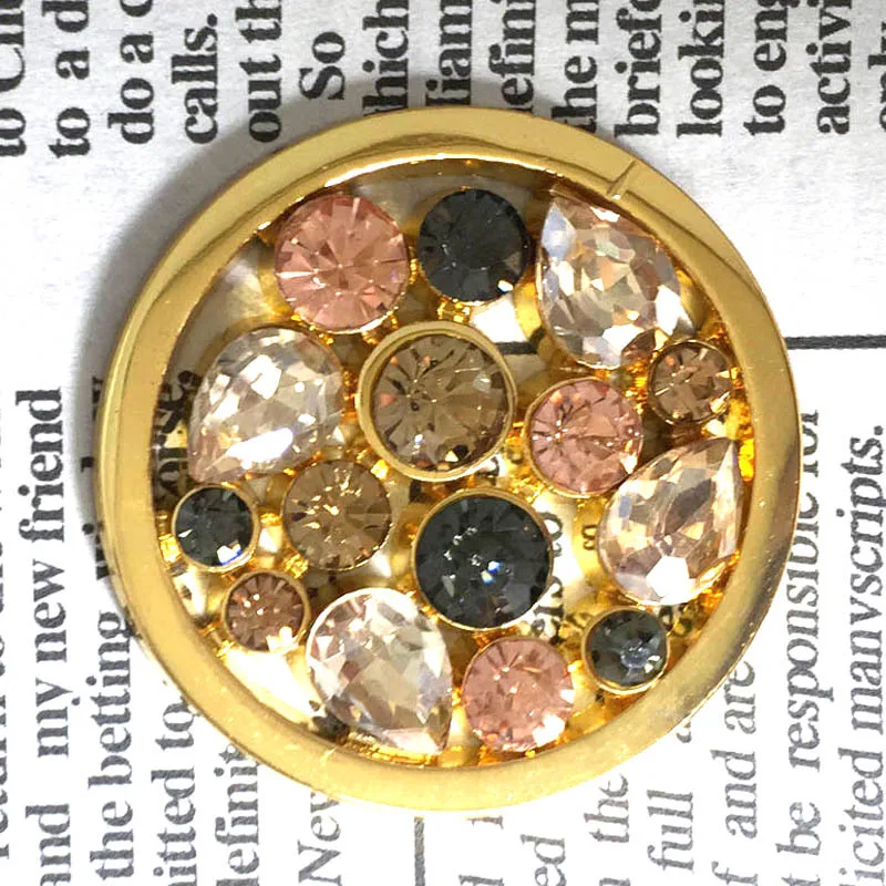 gold 1 шт. 33 мм Монета стиль ручной работы кристалл серебро розовое золото 35 мм мои Монеты Держатель Ожерелье Подвески для друга - Окраска металла: gold