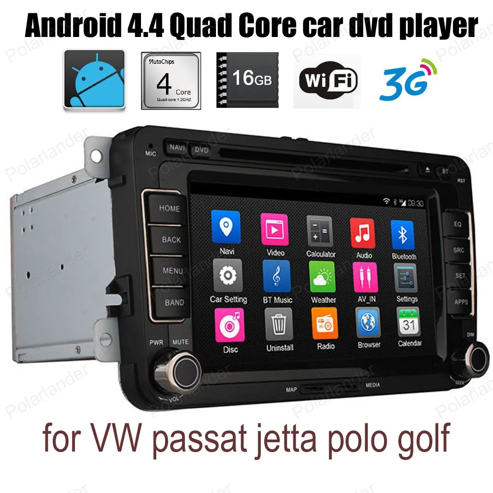 Android4.4 7 дюймовый автомобильный DVD для VW passat jetta polo golf FM AM радио Поддержка wifi 3G BT GPS DAB