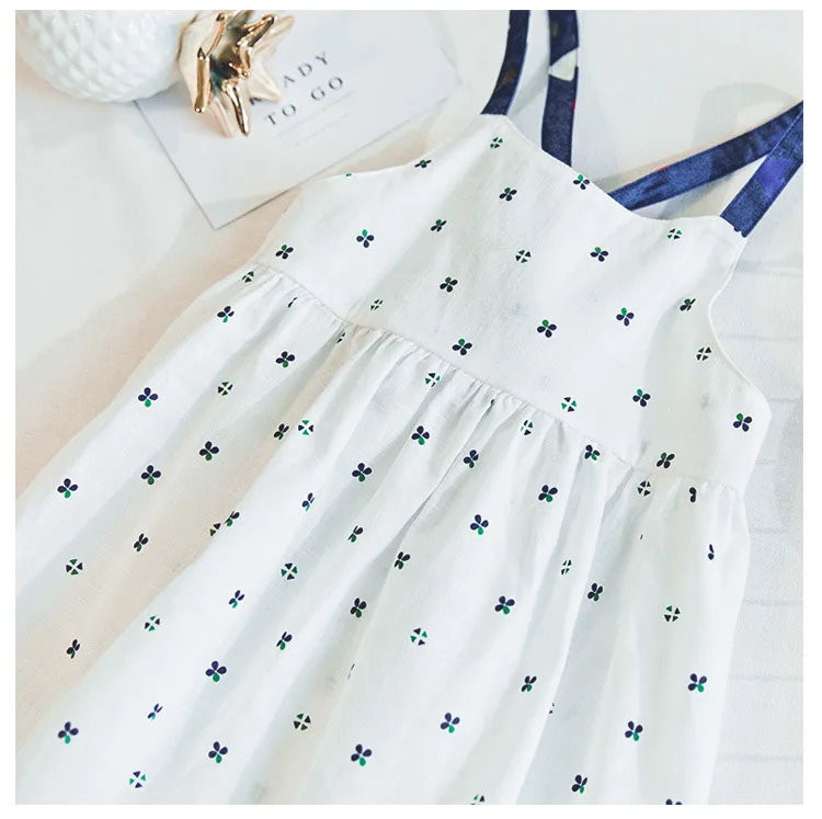 2018 Girls Dress Summer Strap Children's Beach Vacation Clothes Children Floral Princess Party Vestido | Детская одежда и