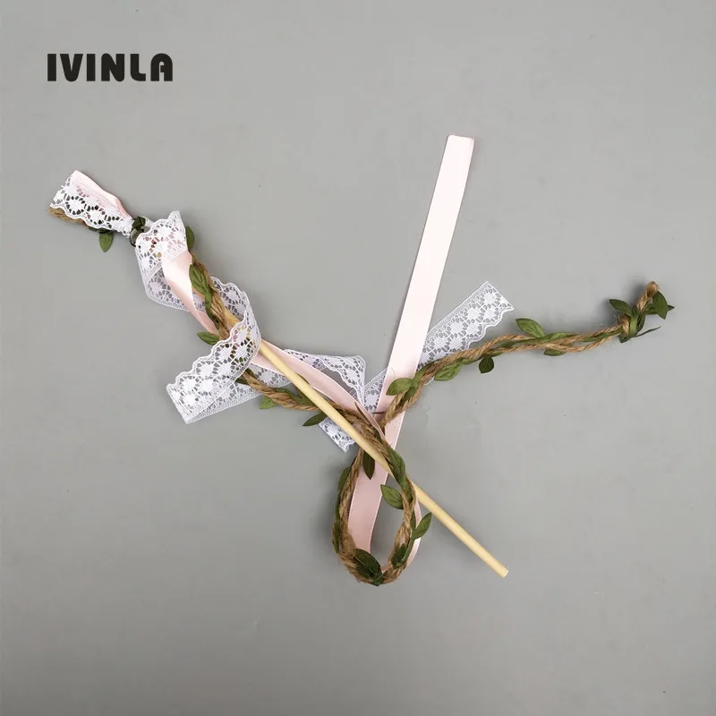 Новейшие джутовые палочки для свадьбы ленточные с кружевом свадебной вечеринки |